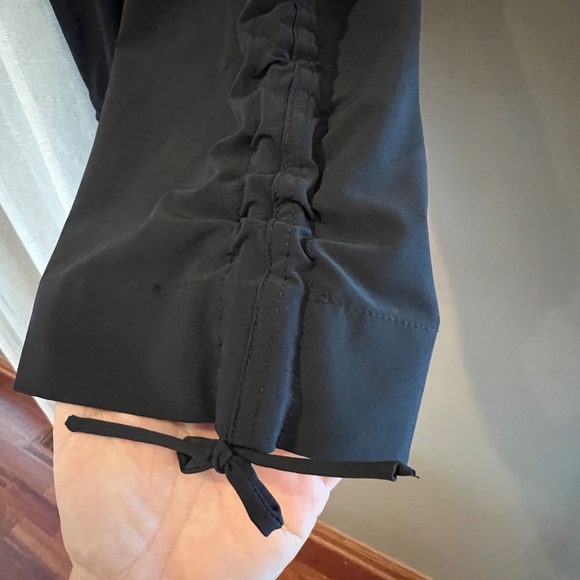 Weekends by Chicos Black Crop Pants, Cargo Pocket, Size Large, Chicos 2 - Picture 7 of 10